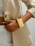 1pc Stylish Geometric Zinc Alloy Bangle With Square & Circular Shape SD