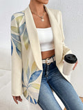 SHEIN Floral Print Shawl Collar Long Sleeve Blazer Jacket SD
