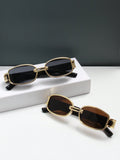 2pcs/Set Fashionable Small Frame Unisex Sunglasses, Vintage Shades SD