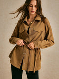 Front Button Long Sleeve Fake Pocket Casual Jacket SD
