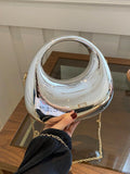 Mirror Acrylic Moon Shape Box Bag