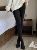 1 Pair Black Fleece Tights