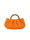 Contrast Trim Ruched Bag SD