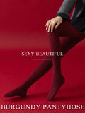 1 Pair Burgundy High Elastic Tights SD