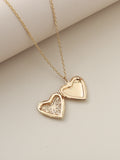 Open Locket Heart Pendant Necklace