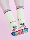 Cartoon Graphic Toe Socks