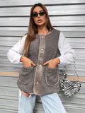 Dual Pockets Teddy Vest SD