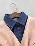 Button Detail Dickey Collar SD