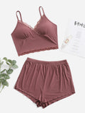 Lace Trim Cami Lounge Set