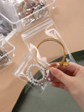 40pcs Clear Jewelry Bag,Anti-oxidation Jewelry Ring Earring Storage Bag, Ring Portable Bag