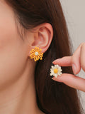 Flower Decor Clip On Earrings SD