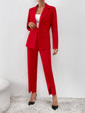 Unity Double Button Blazer & Split Hem Suit Pants