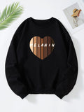 Heart And Letter Graphic Pullover SD