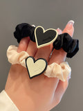 2pcs Heart Decor Scrunchie SD