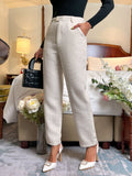 High Waist Slant Pocket Pants