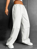 Drawstring Waist Parachute Pants