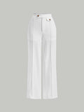 MOD High Waist Seam Detail Straight Leg Pants