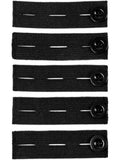 5pcs Black Waist Extension Buckle, Simple Polyester Adjustment Waistband Extender Button For Sewing