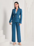 Modely Lapel Neck Flap Detail Blazer & Pants