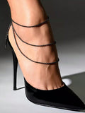 Minimalist Layered Chain Anklet SD