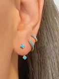 3pairs/set Fashion Copper Rhinestone Decor Earring For Women For Daily Decoration