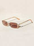 1pair Women Square Frame Boho Sunglasses For Summer