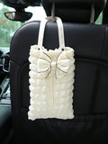 Bow Decor Hanging Car Tissue Box