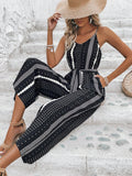 EMERY ROSE Polka Dot Print Belted Cami Jumpsuit