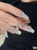 1pc European Cold Wind Lucky Star & Cubic Zirconia Cuff Open Ring For Women's Index Finger, Chic & Versatile, Daily Wear