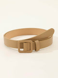 1pc Women Square Buckle Casual Belt For Daily Life