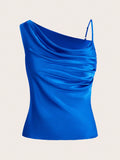 Unity Draped Collar Satin Top