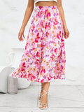 SHEIN Frenchy Allover Floral Print Pleated Skirt