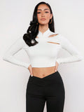 SHEINNeu Cut Out Crop Tee SD