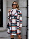 Plaid Double Breasted Overcoat SD