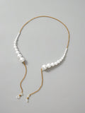 SHEIN Belle Faux Pearl Beaded Eyeglass Chain SD